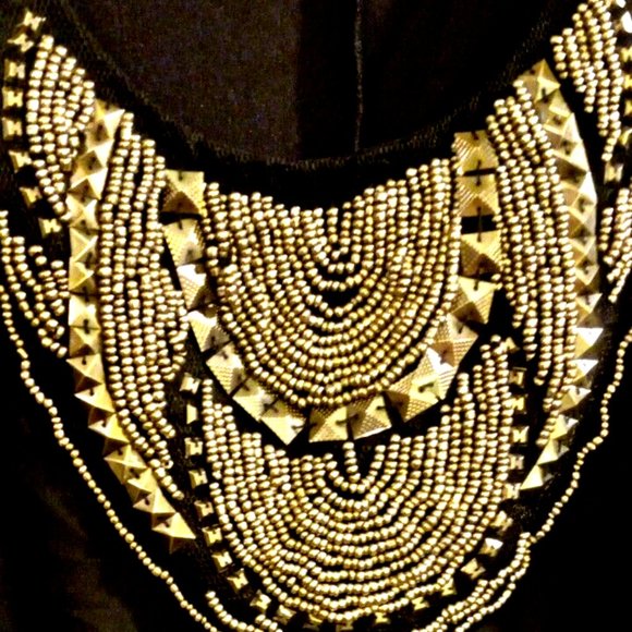 Cato Womans Boho Beaded Top Dress size 16 elegant sleeveless - Picture 3 of 5